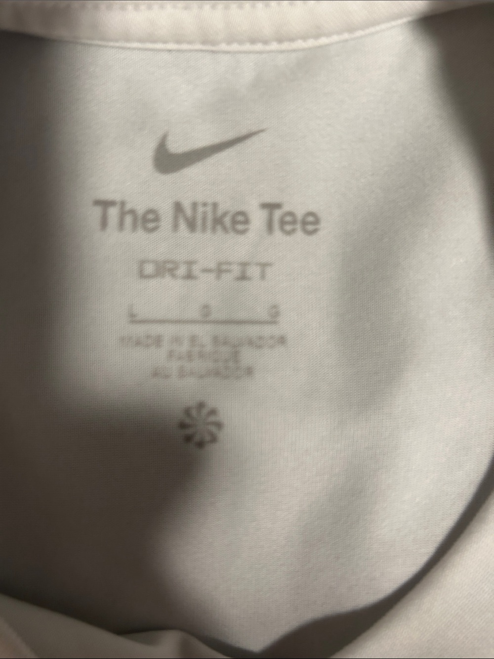 Nike White Short-Sleeve Tee with Black Swoosh - Picture 2 of 2